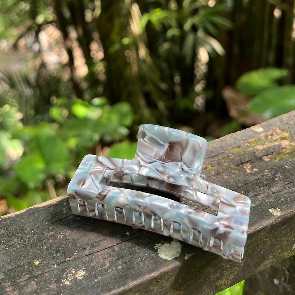 Oversized Rectangular Acetate Hair Claw