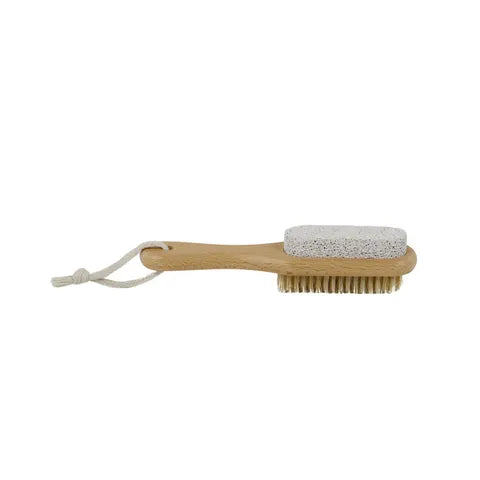 Bathe Wood Nail Brush w Handle