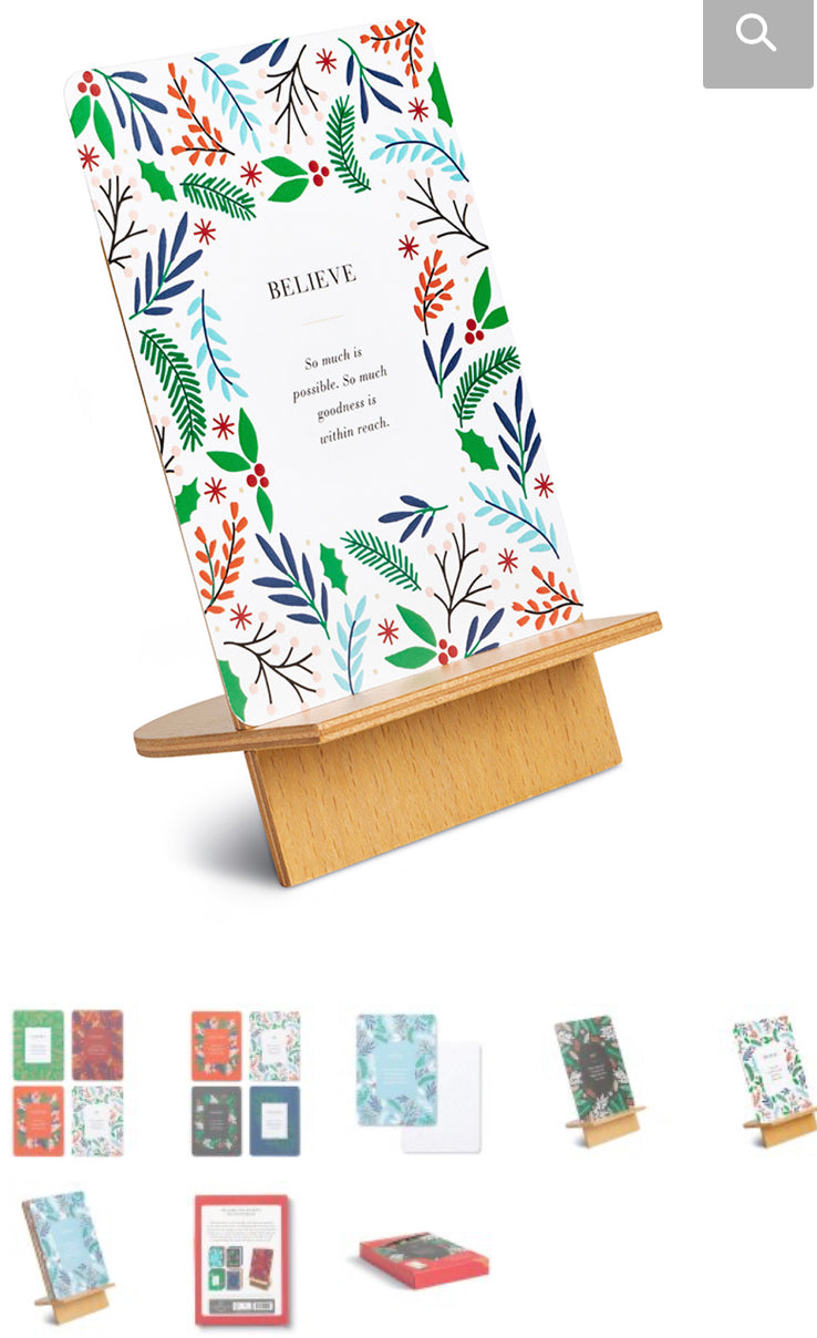 Holiday Spirit Inspiring Reflections and Display Stand