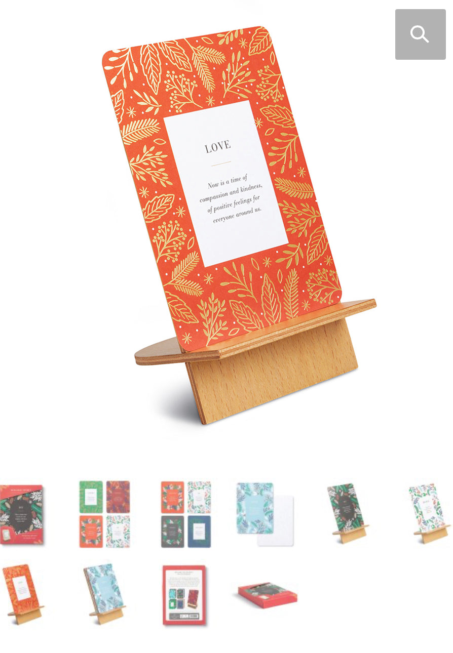 Holiday Spirit Inspiring Reflections and Display Stand