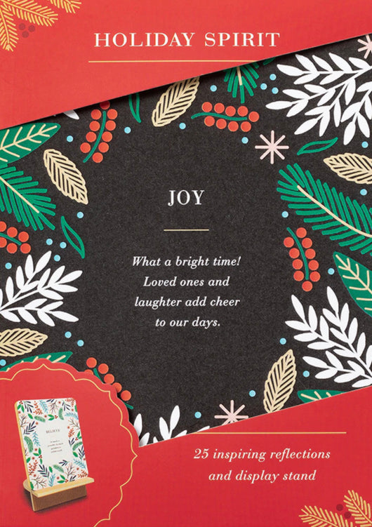 Holiday Spirit Inspiring Reflections and Display Stand