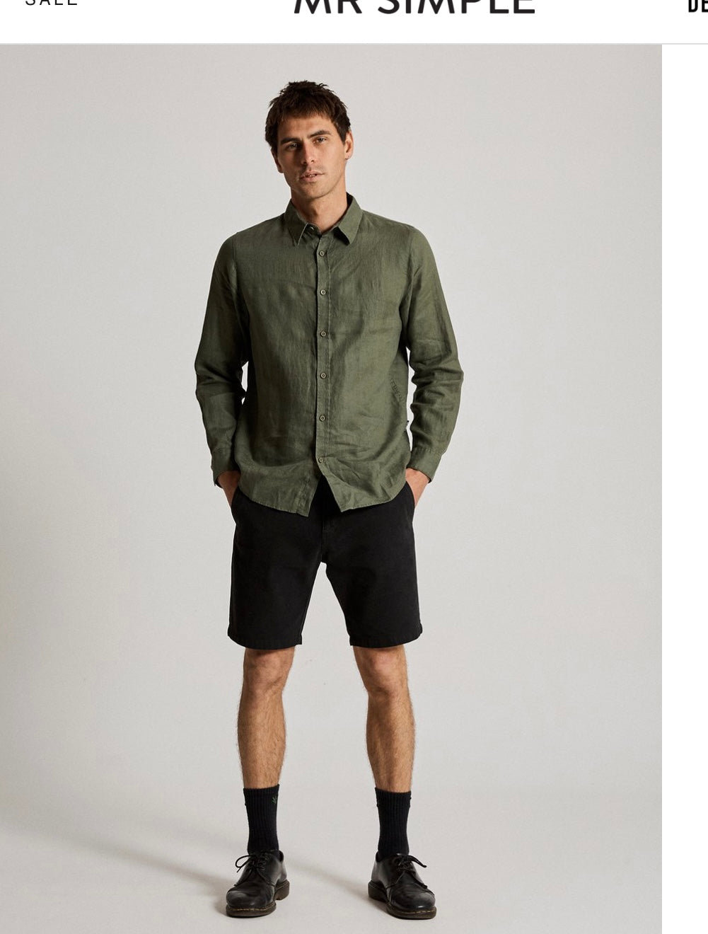 Men’s long sleeve linen shirt