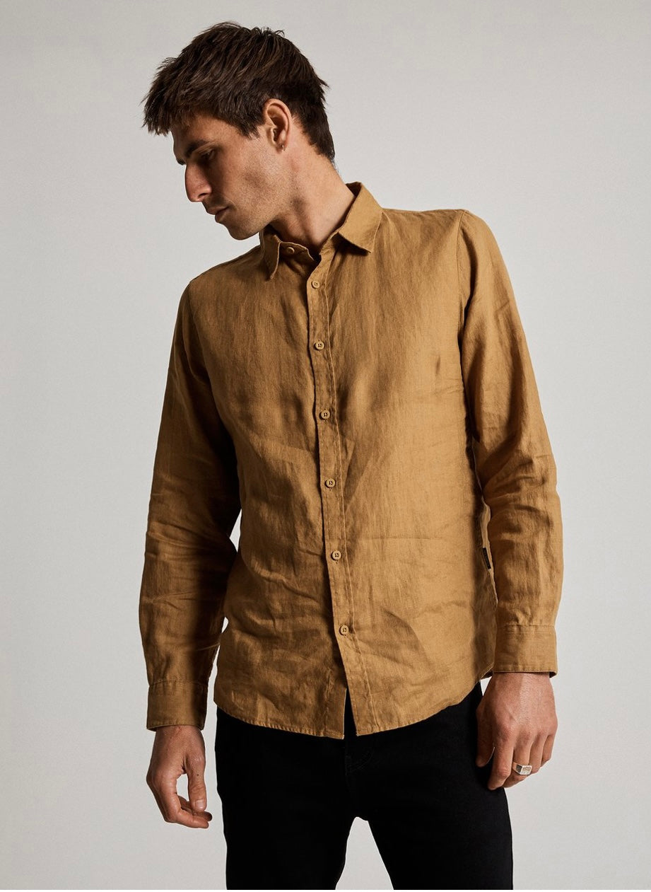 Men’s long sleeve linen shirt