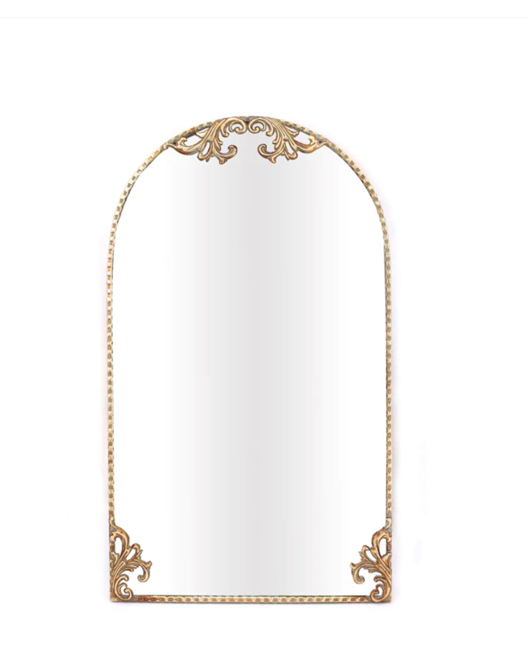 Macy Iron Ant Gold Filigree Mirror