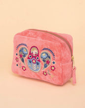 Load image into Gallery viewer, Embroidered Velvet Makeup Bag
