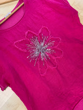 Load image into Gallery viewer, Hibiscus Sequin Top  00503-2F
