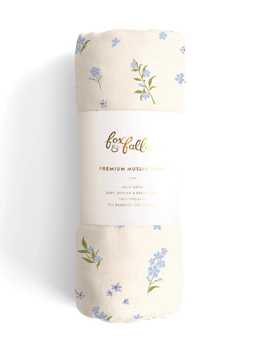 Forget Me Not Organic Muslin Wrap