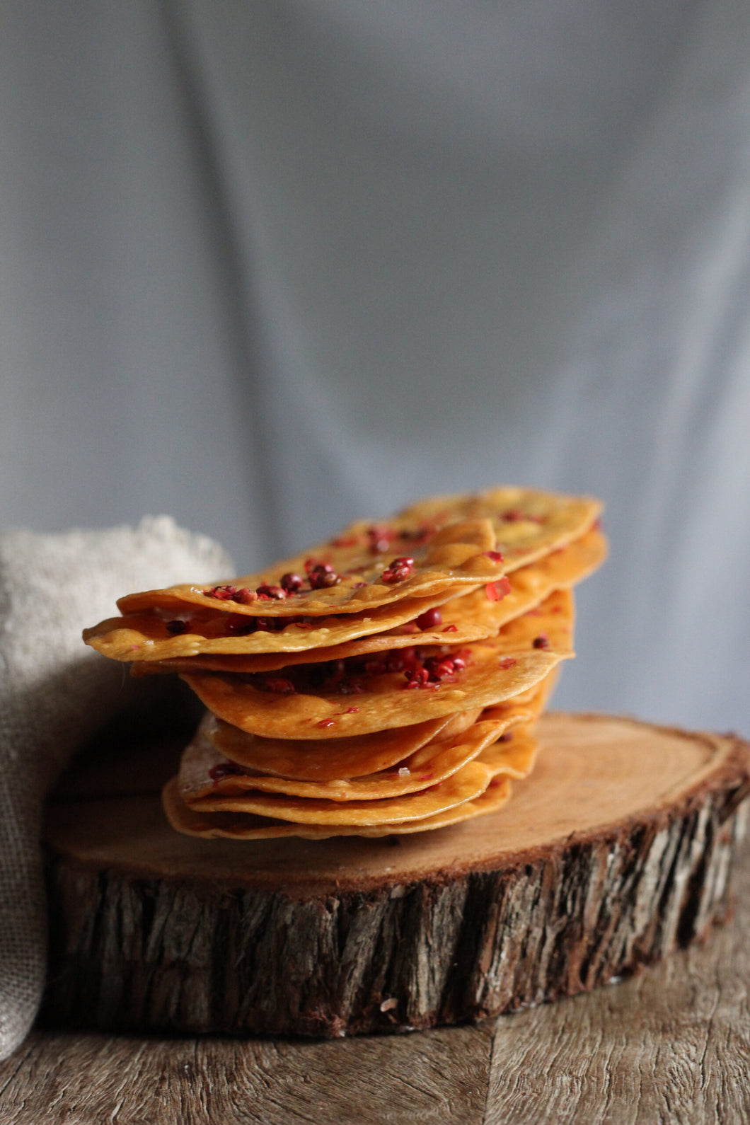 Lavosh Maple Syrup, Pink Pepper Cracker