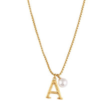 Load image into Gallery viewer, Pearl letter Necklace
