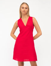 Load image into Gallery viewer, Linen V Neck Dress
