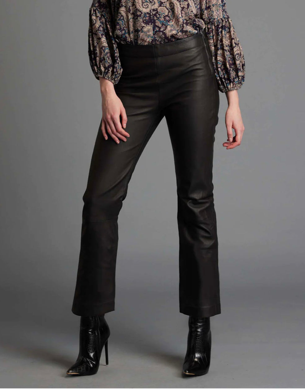 Underground Leather High Waisted  Straight Pant