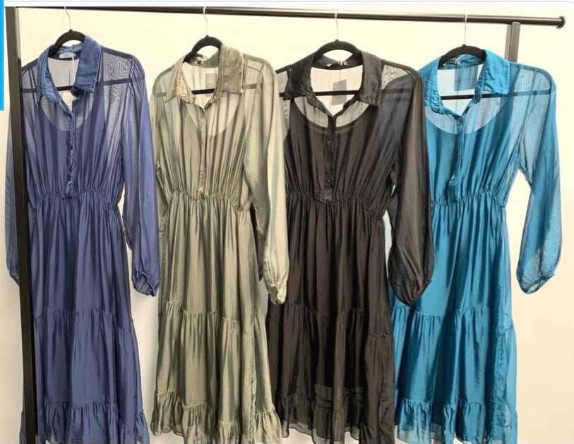 Bianca Silk Ruffle Dress - 69522