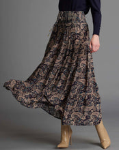 Load image into Gallery viewer, Night fever Elastic Waist Tiered Boho Maxi Skirt
