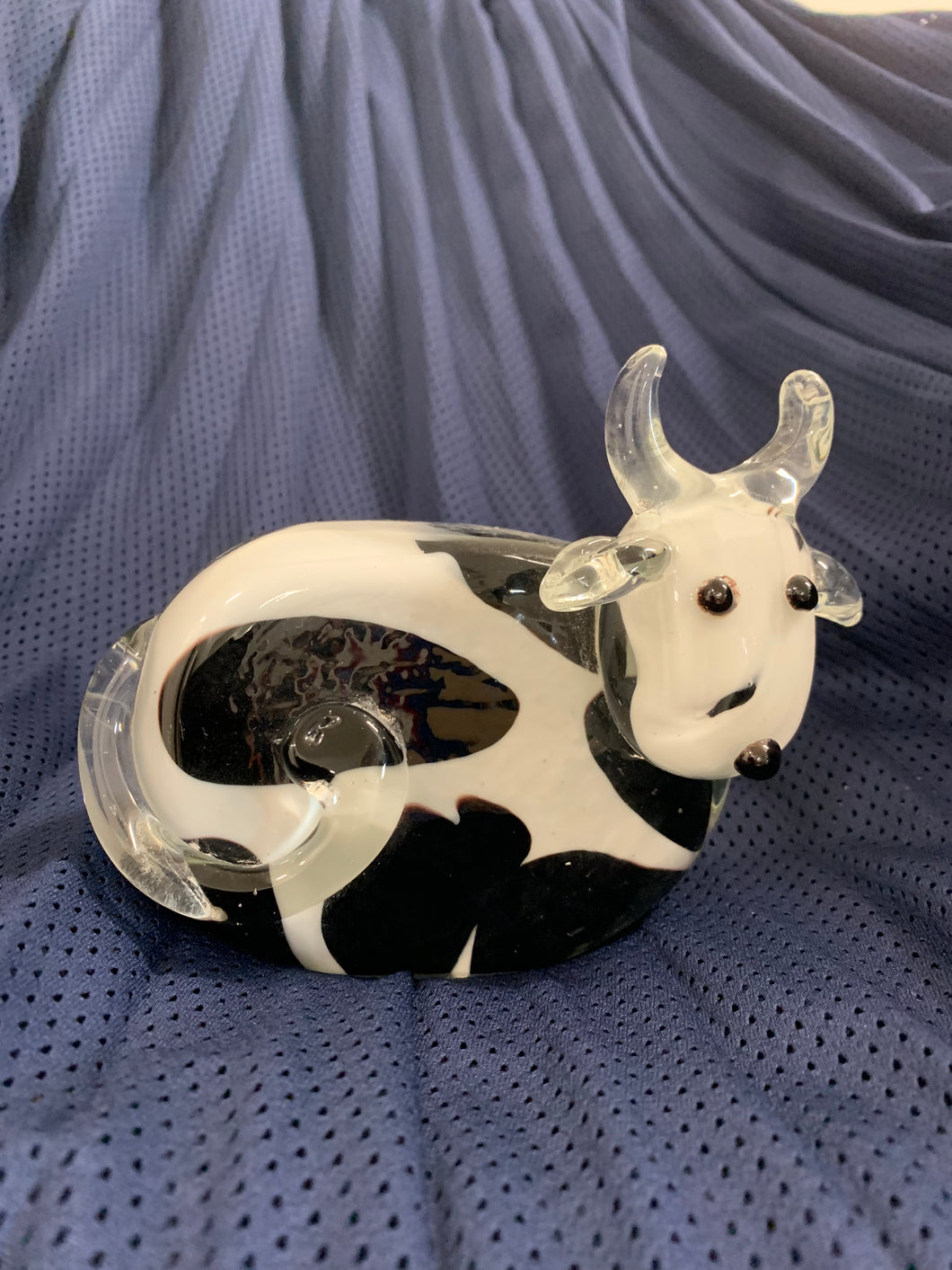Miniature Cow Glass Ornament