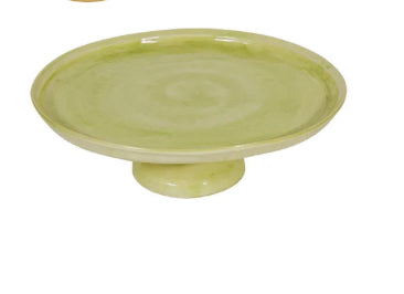 Green ceramic Cake Stand